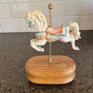 Vintage Carousel Horse Music Box